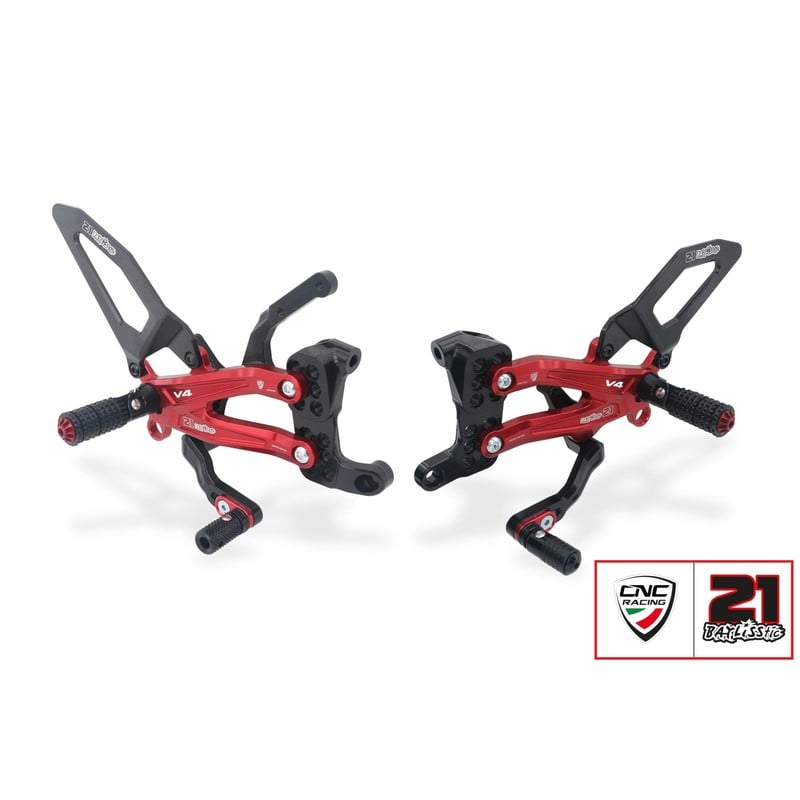Pedane regolabili Troy Bayliss Limited Edition Ducati Streetfighter V4 S 2020+ CNC Racing