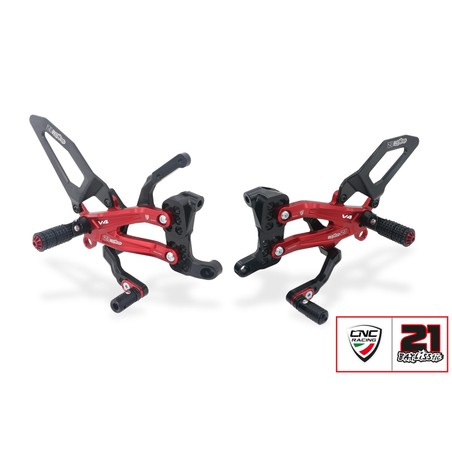 PE409_TB Adjustable rearsets Troy Bayliss Limited Edition Ducati Streetfighter V4 S 2020+ CNC Racing