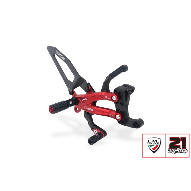 PE409_TB Adjustable rearsets Troy Bayliss Limited Edition Ducati Streetfighter V4 S 2020+ CNC Racing