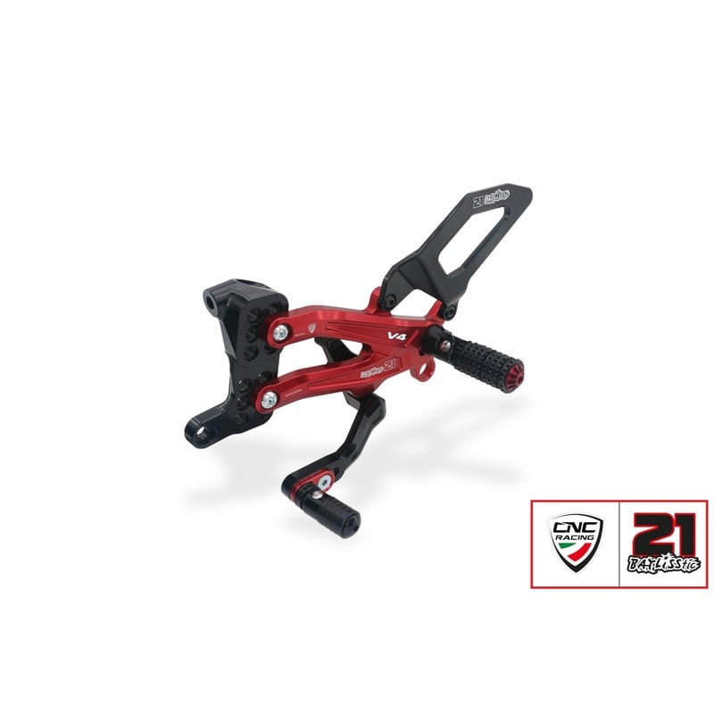 Pedane regolabili Troy Bayliss Limited Edition Ducati Streetfighter V4 S 2020+ CNC Racing