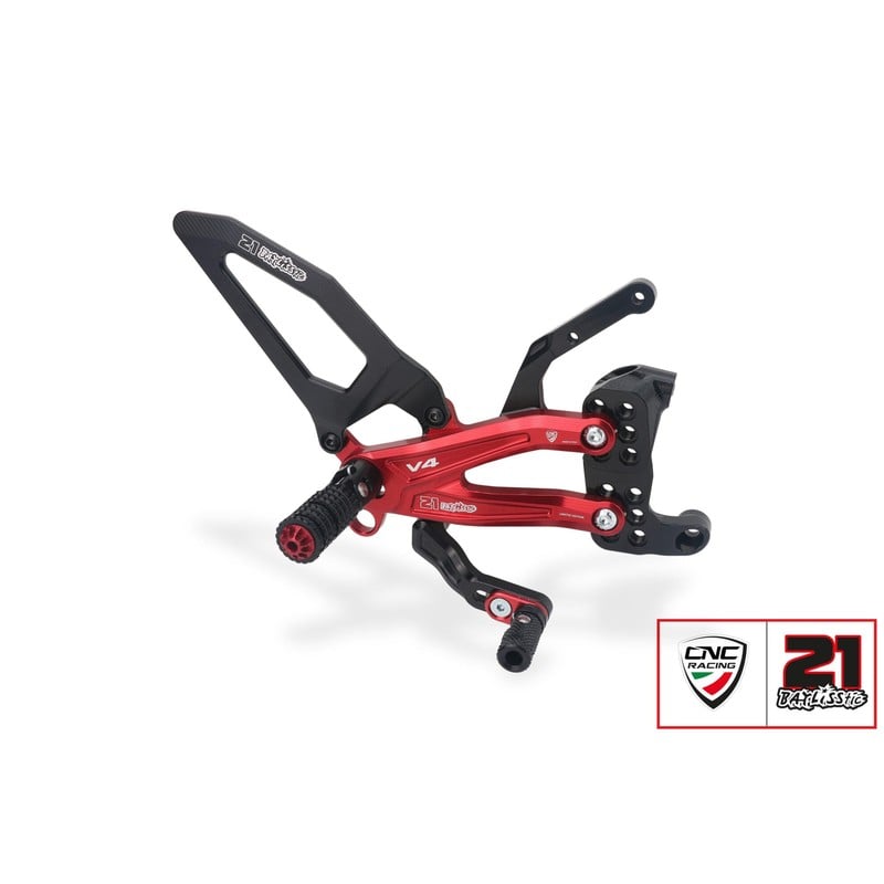 PE409_TB Adjustable rearsets Troy Bayliss Limited Edition Ducati Streetfighter V4 S 2020+ CNC Racing