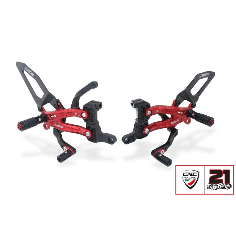 Pedane regolabili Troy Bayliss Limited Edition Ducati Superbike Panigale V4 R 2019+ CNC Racing