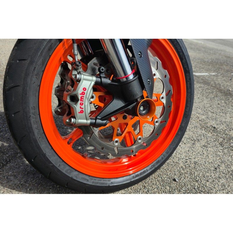 TP551_02 Tamponi protezione ruota anteriore RACE Ktm Naked Bike 1290 Super Duke Gt 2016+ CNC Racing