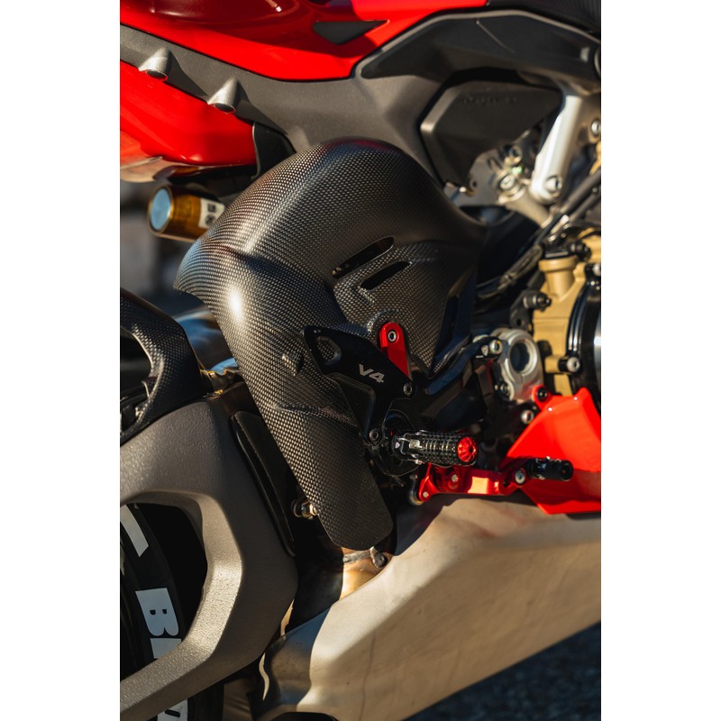 Paracalore collettori in carbonio Ducati Superbike Panigale V4 S 2025+ CNC Racing