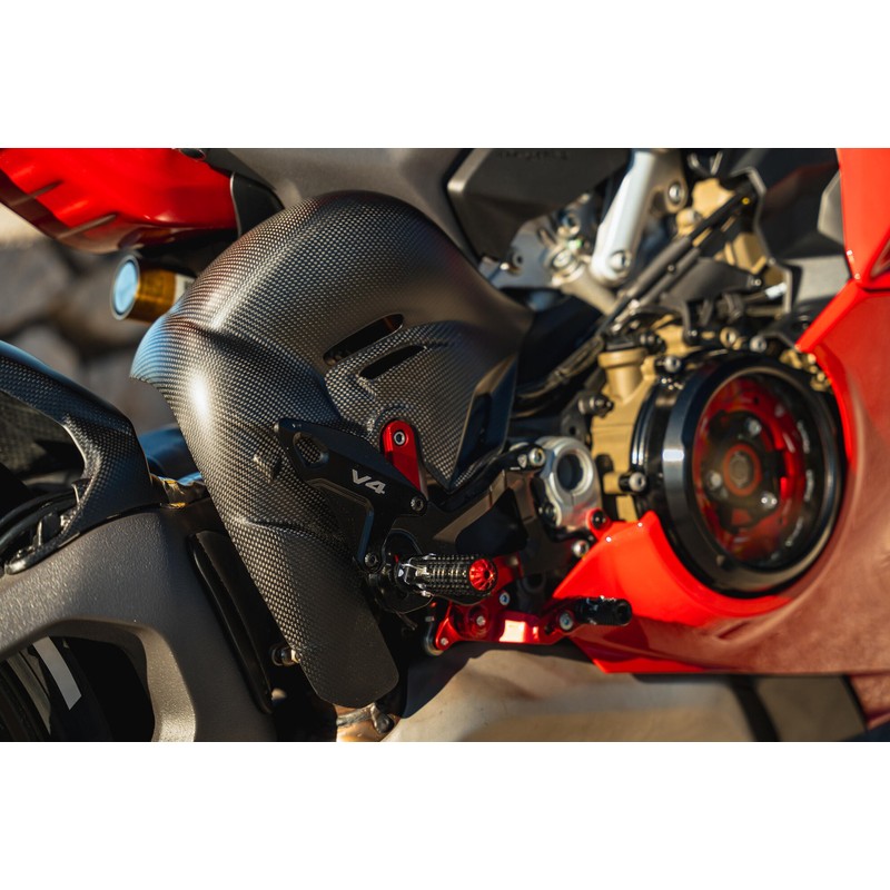 Paracalore collettori in carbonio Ducati Superbike Panigale V4 S 2025+ CNC Racing