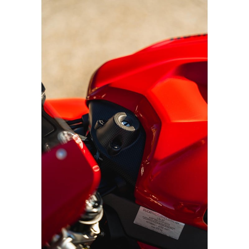 ZA414 Cover blocchetto chiavi in carbonio Ducati Superbike Panigale V4 S 2025+ CNC Racing