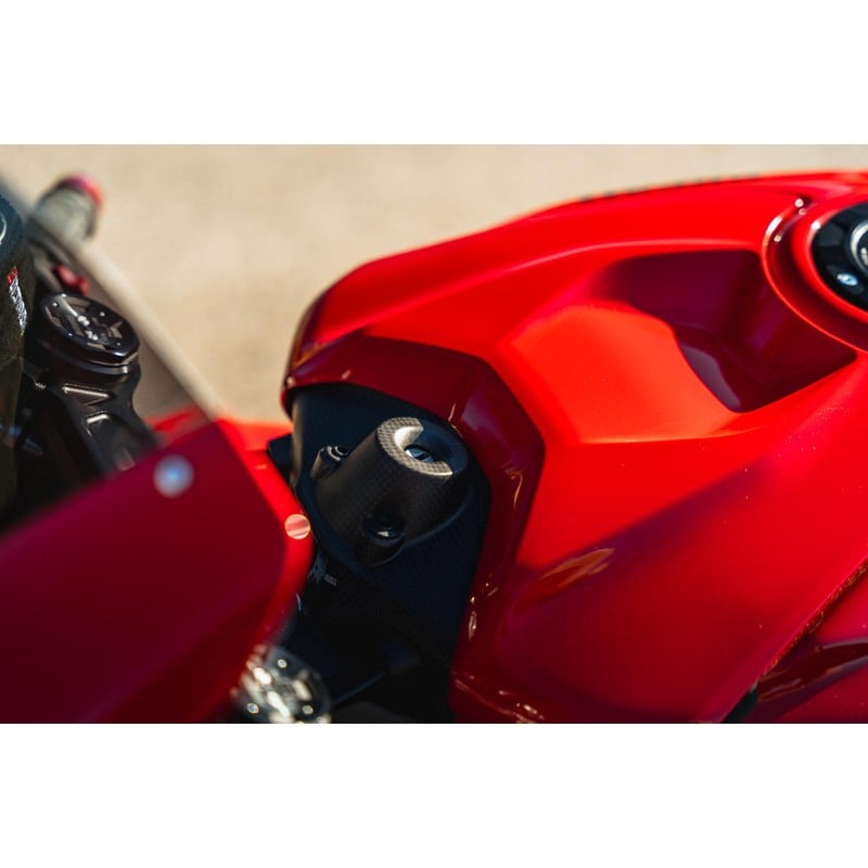 ZA414 Cover blocchetto chiavi in carbonio Ducati Superbike Panigale V4 S 2025+ CNC Racing