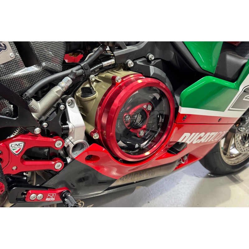 CA202_TB Clear oil bath clutch cover Panigale and Troy Bayliss Limited Edition Ducati Streetfighter