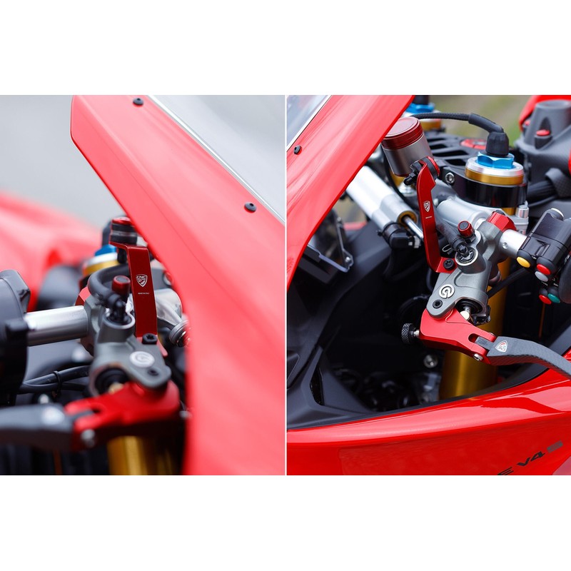 Kit staffe serbatoio fluido freno e frizione Ducati Superbike Panigale V4 S 2025+ CNC Racing