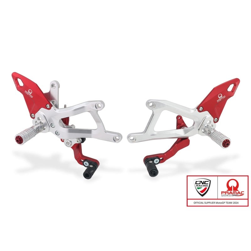 Pedane regolabili Pramac Racing Limited Edition Ducati Superbike Panigale V4 S 2025+ CNC Racing