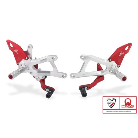 PE414_PR Adjustable rearsets Pramac Racing Limited Edition Ducati Superbike Panigale V4 S 2025+ CNC