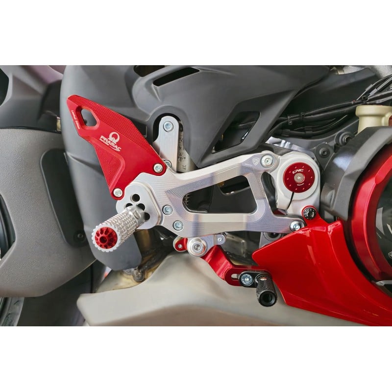 PE414_PR Adjustable rearsets Pramac Racing Limited Edition Ducati Superbike Panigale V4 S 2025+ CNC