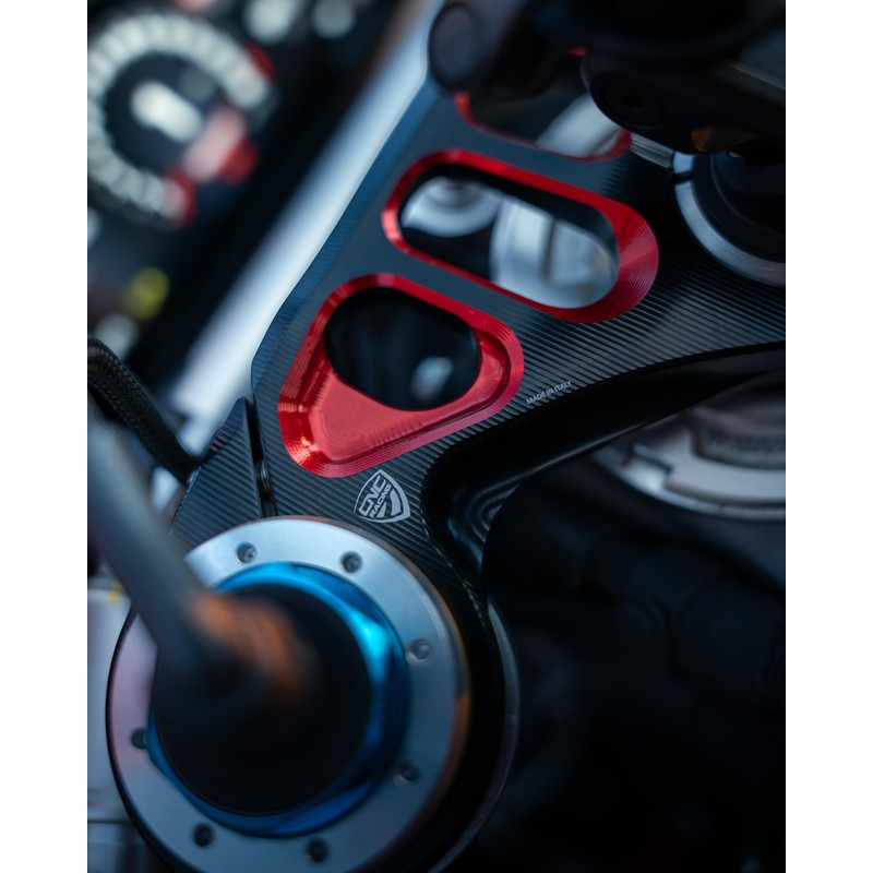 PST23_BIC Piastre di sterzo Superiore Bicolore Ducati Superbike Panigale V4 S 2025+ CNC Racing