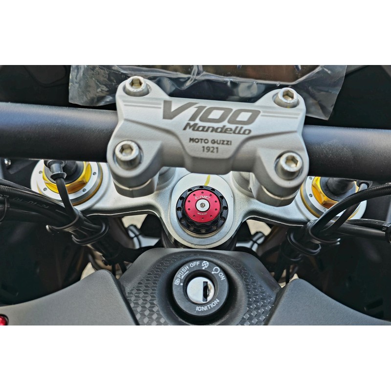 GH102 Steering stem top plate nut Moto Guzzi V100 Mandello 2022+ CNC Racing