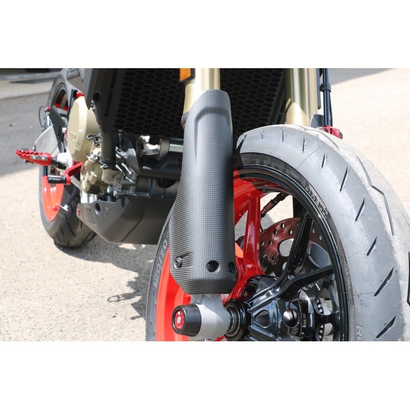ZA268 Fork legs protectors Carbon Ducati Hypermotard 698 Mono 2024+ CNC Racing