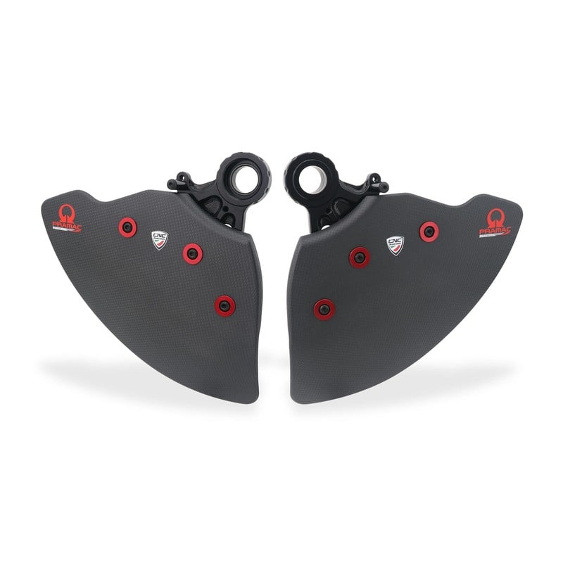GP DUCTS EVO Sistema Raffreddamento Impianto Frenante Carbonio Lucido Pramac Racing Ducati Streetfighter V2 955 2022+ CNC Racing