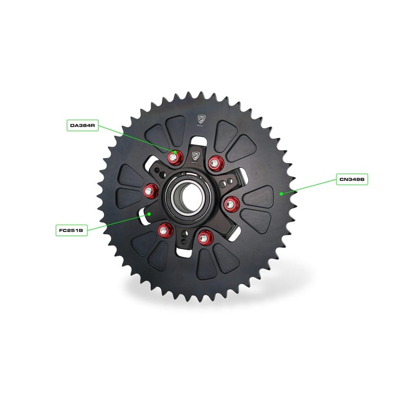 CN349 Ring gear ergal T49 P525 Desert X Ducati Desertx 937 2022+ CNC Racing