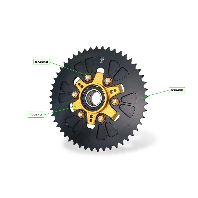 CN349 Ring gear ergal T49 P525 Desert X Ducati Desertx 937 2022+ CNC Racing
