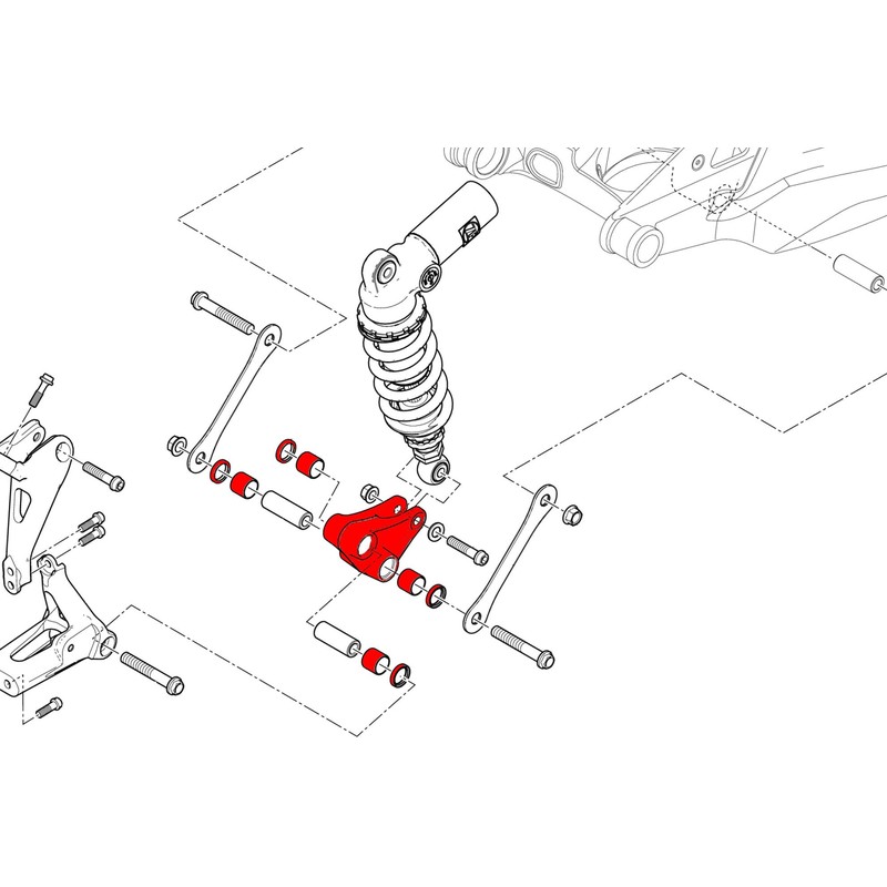 AP004 Rear suspension rocker arm Panigale and Ducati Streetfighter V4 S 2020+ CNC Racing