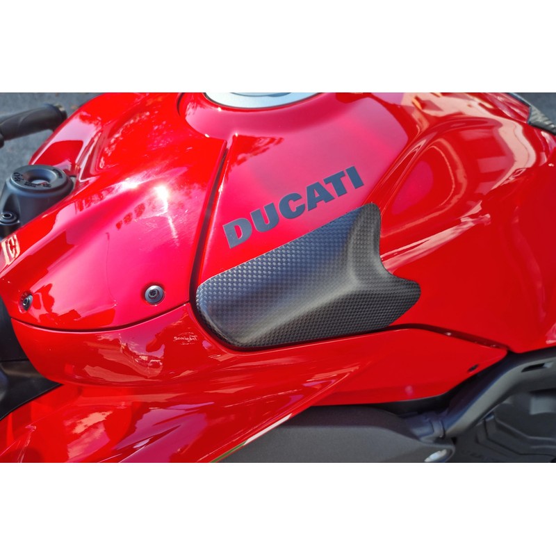 ZP113 Fuel tank slider Carbon Kevlar Ducati Superbike Panigale V4 R 2022+ CNC Racing