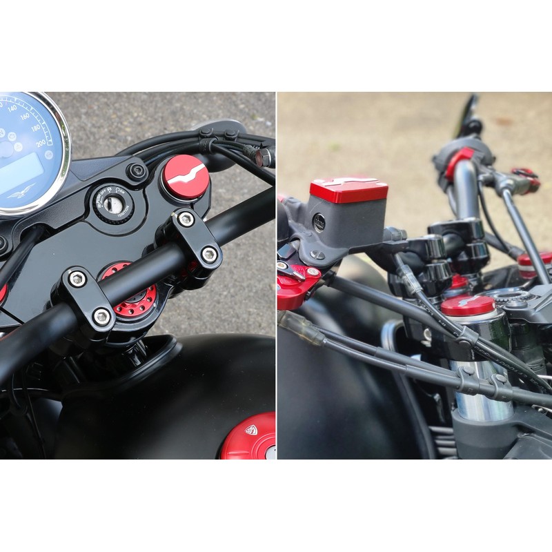 TE201 Fork leg plug cover Moto Guzzi V7 Stone E4 2019+ CNC Racing