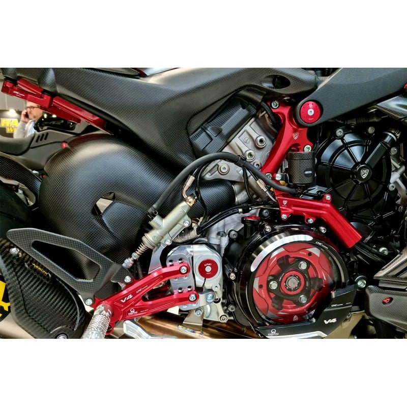 IFC04 Brake lines cover with fluid tank bracket Ducati Streetfighter V4 S 2023+ CNC Racing