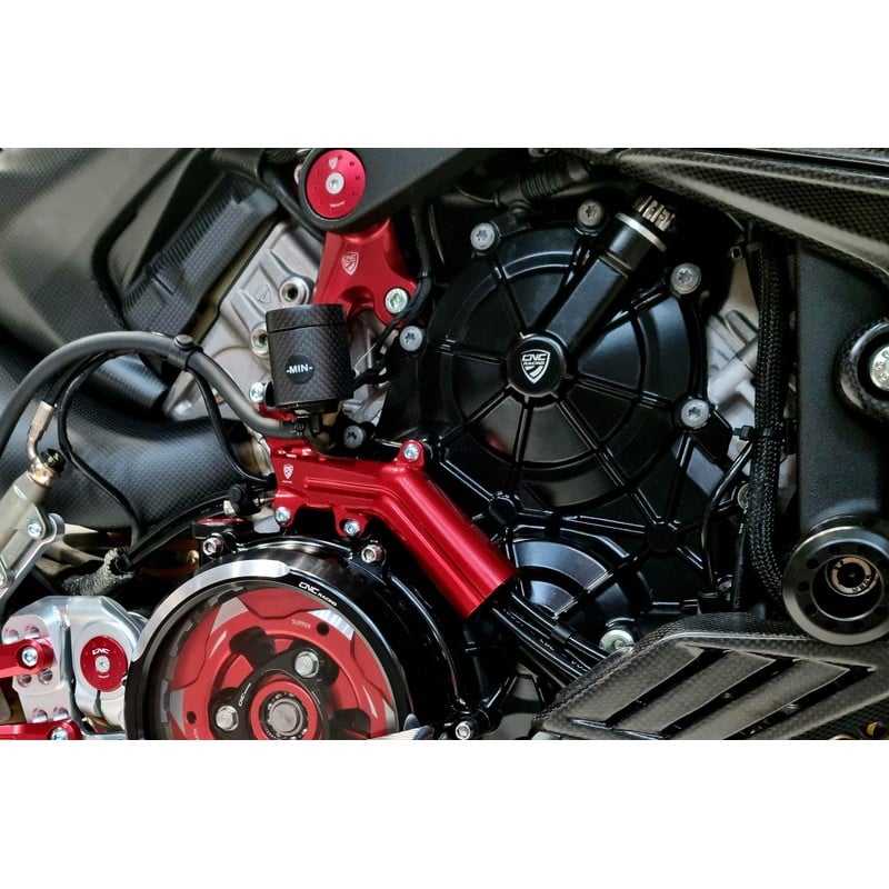 IFC04 Brake lines cover with fluid tank bracket Ducati Streetfighter V4 S 2023+ CNC Racing