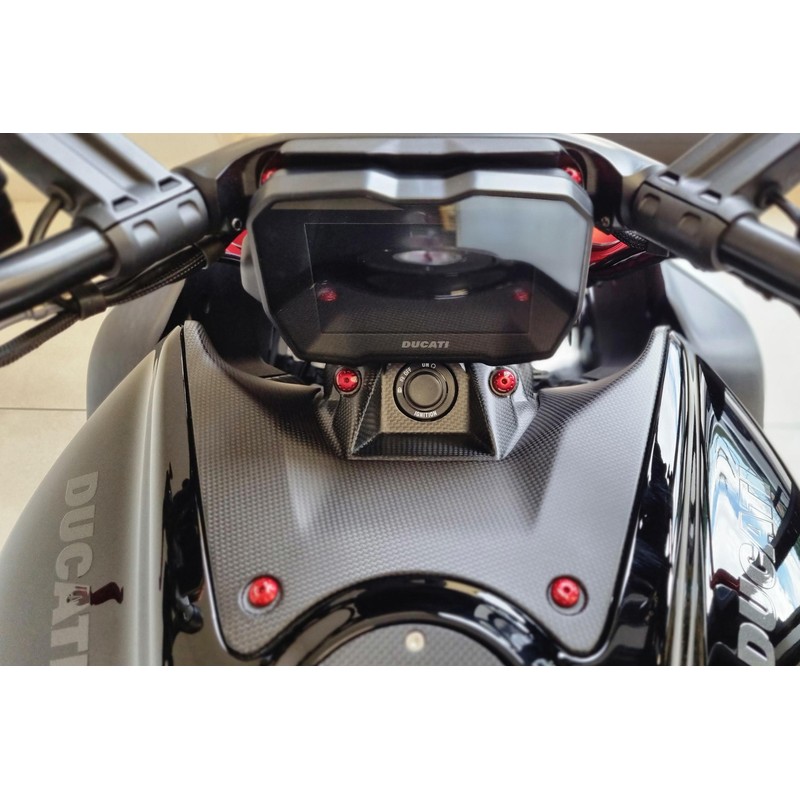 ZA257 Cover commutatore a chiave carbonio Ducati Diavel V4 RS 2026+ CNC Racing