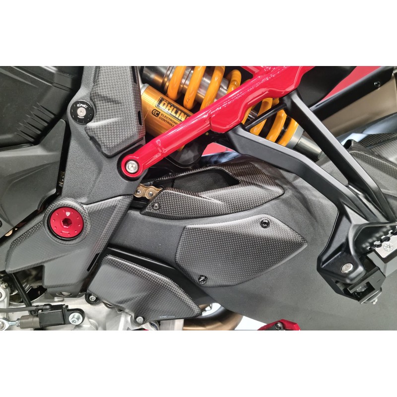 Protezione catena anteriore in carbonio Ducati Multistrada V4 Pikes Peak 2022+ CNC Racing