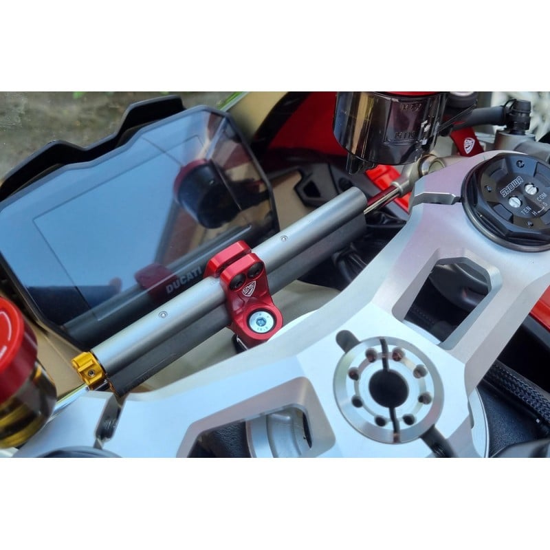 SD111_02 Supporto ammortizzatore di sterzo Ducati Superbike Panigale V4 2018+ CNC Racing