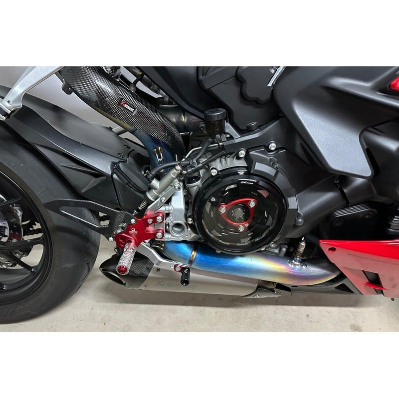 PE411_PR Adjustable rearsets Pramac racing Limited Edition Ducati Streetfighter V2 955 2022+ CNC Rac