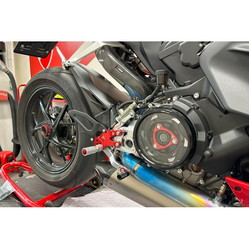 PE411_PR Adjustable rearsets Pramac racing Limited Edition Ducati Streetfighter V2 955 2022+ CNC Rac