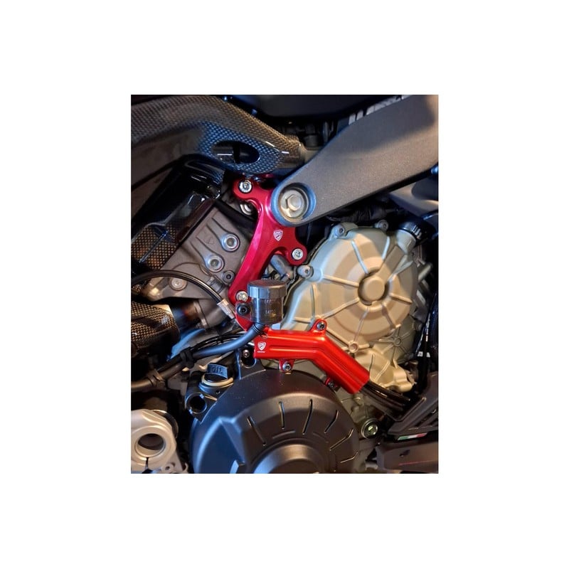 IFC02 Brake lines cover with fluid tank bracket Ducati Streetfighter V4 S 2020+ CNC Racing