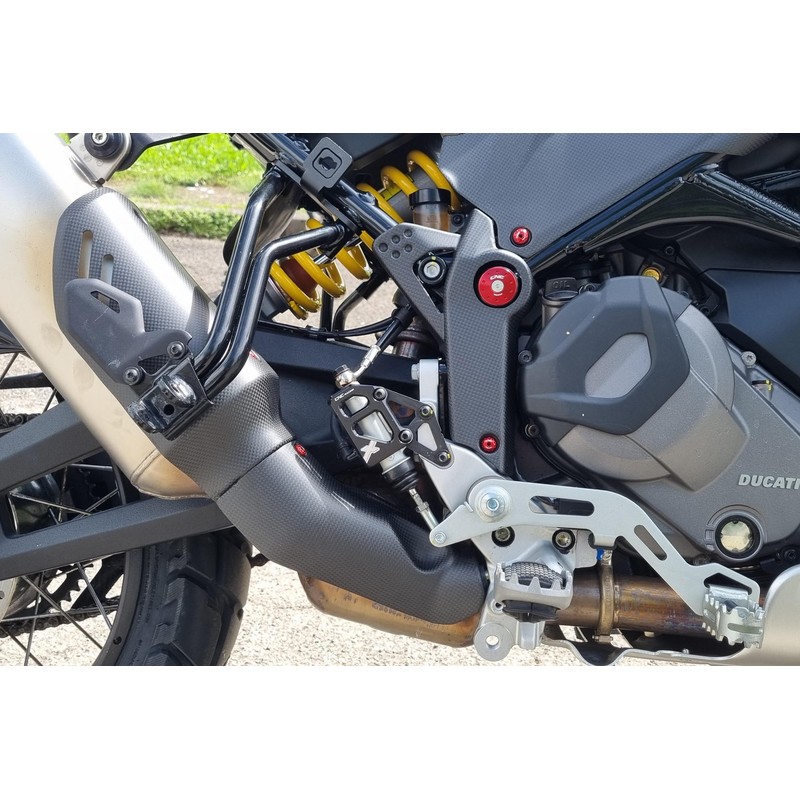 Paracalore completo scarico carbonio Ducati Desertx 937 2022+ CNC Racing