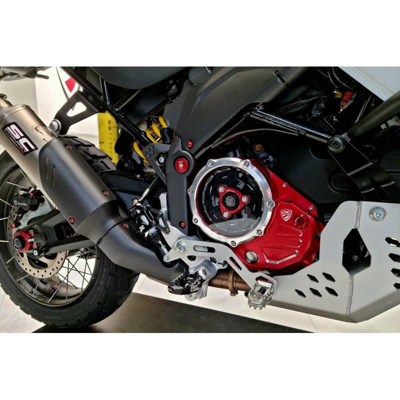 ZA242 Exhaust silencer full guard Carbon Ducati Desertx 937 2022+ CNC Racing