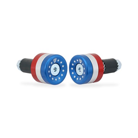 CM242_MOTO_GUZZI Handlebar ends Stars and Stripes Moto Guzzi CNC Racing CM242