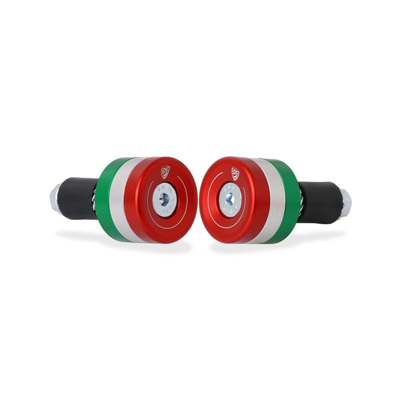 CM241_MOTO_GUZZI Contrappesi terminali manubrio Tricolore Moto Guzzi CNC Racing CM241