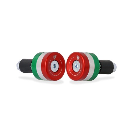 CM241_MOTO_GUZZI Contrappesi terminali manubrio Tricolore Moto Guzzi CNC Racing CM241