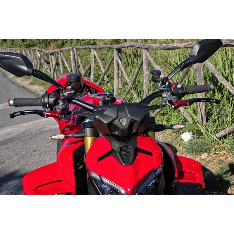 CM241_MOTO_GUZZI Handlebar ends Tricolore Moto Guzzi CNC Racing CM241