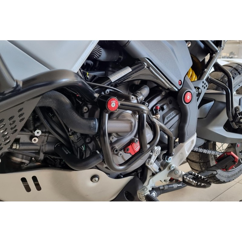 PR902 Water pump additional guard in steel tubes Ducati Desertx 937 2022+ CNC Racing