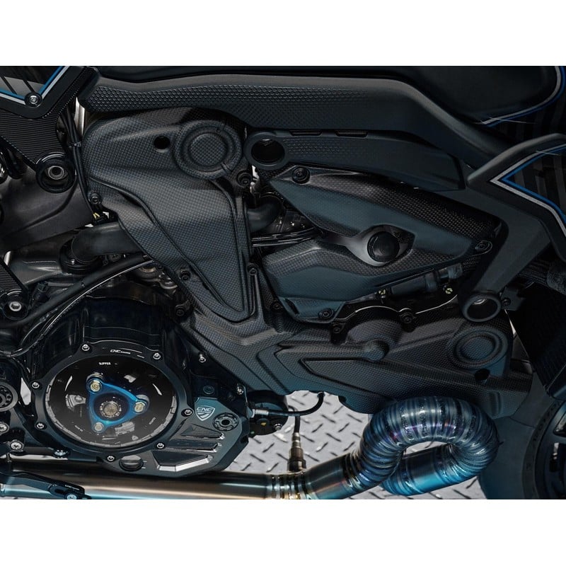 ZA336 Belt cover vertical cylinder Carbon Ducati Monster 937 2021+ CNC Racing