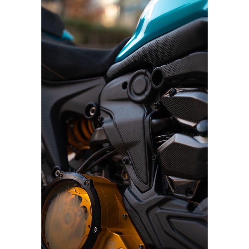 ZA336 Copricinghie cilindro verticale carbonio Ducati Monster 937 2021+ CNC Racing