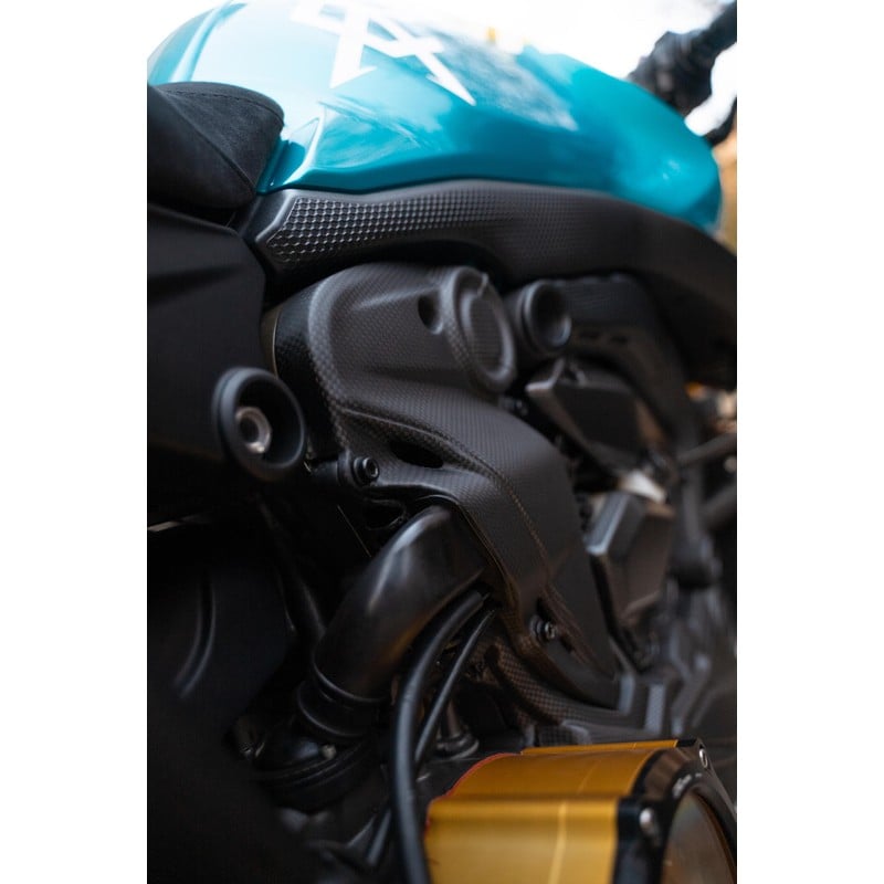 ZA336 Belt cover vertical cylinder Carbon Ducati Monster 937 2021+ CNC Racing