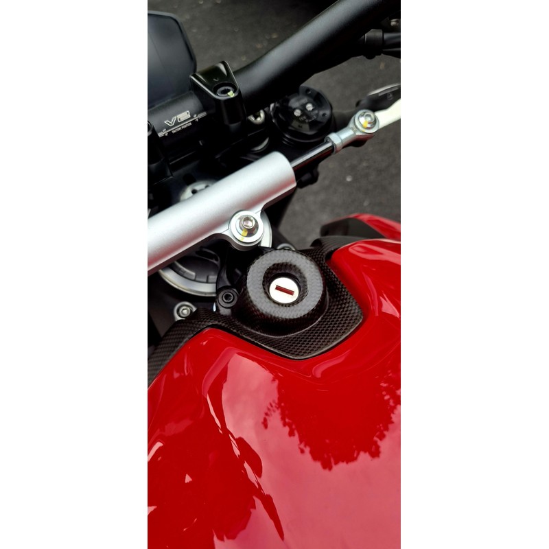 ZA201 Carbon key block cover for Ducati Streetfighter V2 955 2022+ CNC Racing