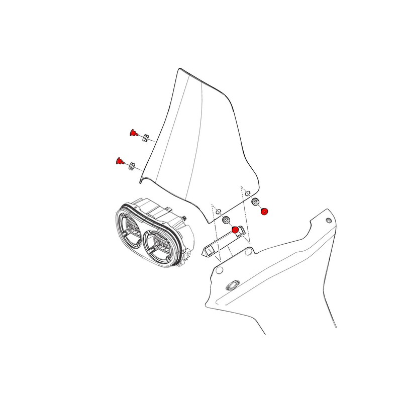 KV303_02 Screen screws Ducati Desertx 937 2022+ CNC Racing