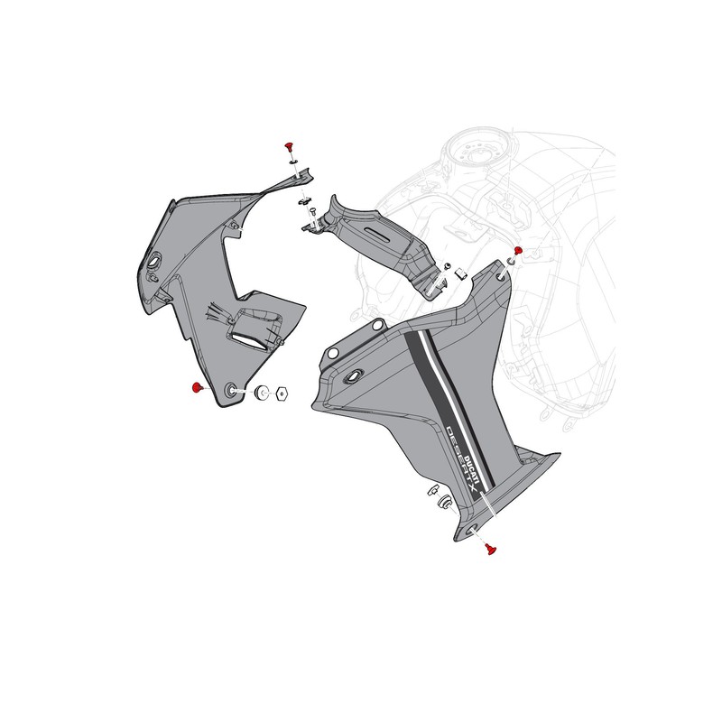 KV478 Front fairing screw kit Ducati Desertx 937 2022+ CNC Racing