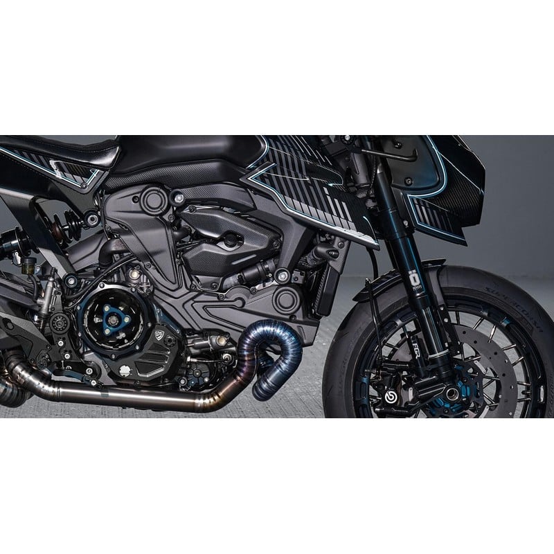 ZA332 Copricinghie cilindro orizzontale carbonio Ducati Monster 937 2021+ CNC Racing