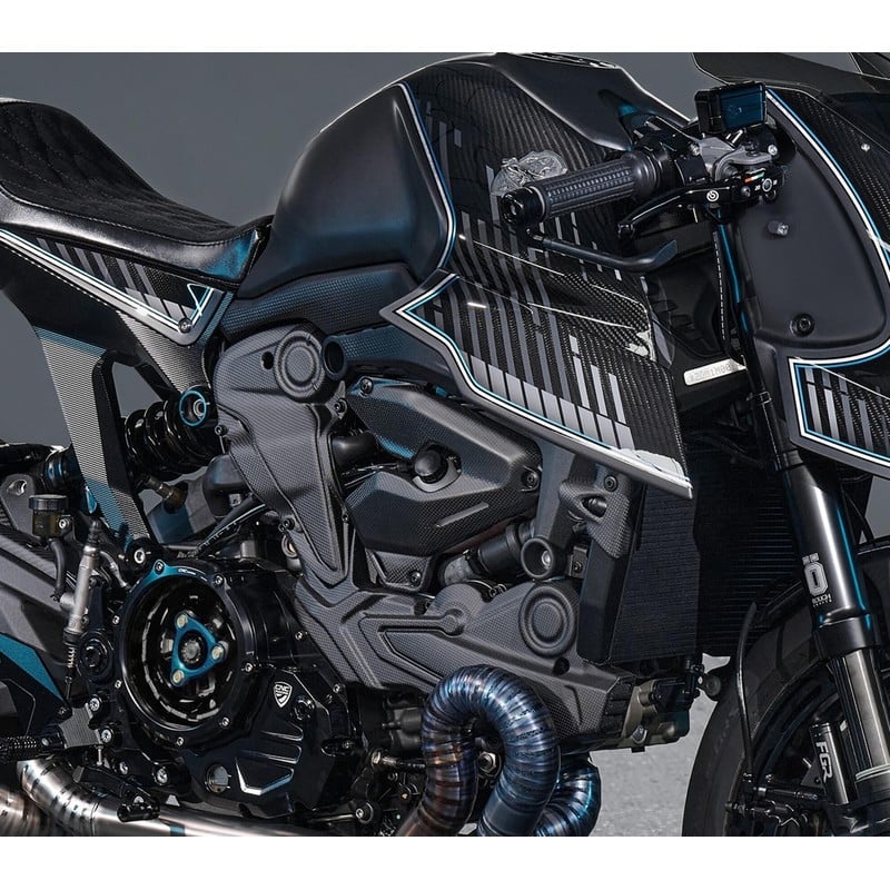 ZA332 Copricinghie cilindro orizzontale carbonio Ducati Monster 937 2021+ CNC Racing