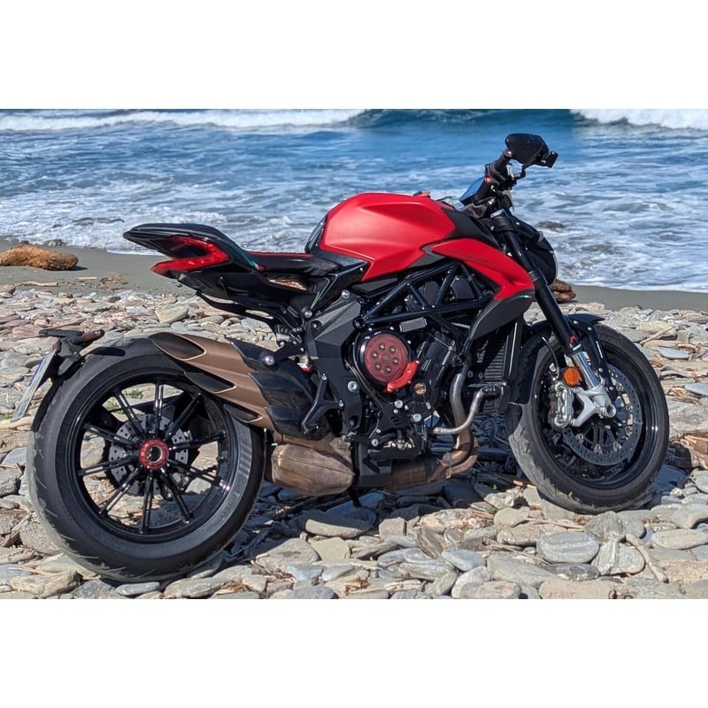 ZA881 Exhaust heat guard carbon and Dragster Mv Agusta Brutale 3 800 RC E4 2018+ CNC Racing