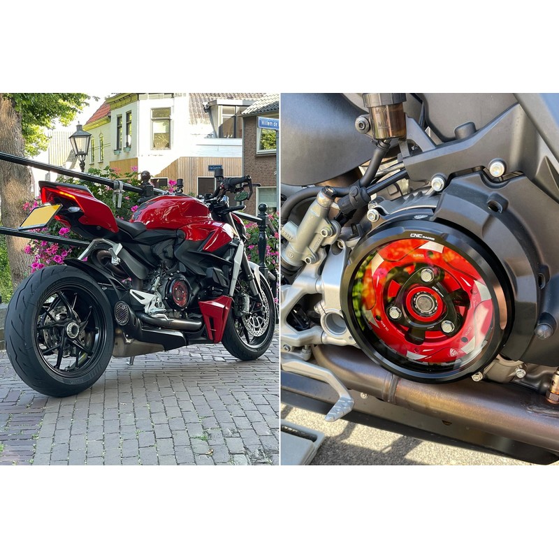 Carter trasparente per frizioni a olio Panigale e 959 Ducati Streetfighter V2 955 2022+ CNC Racing